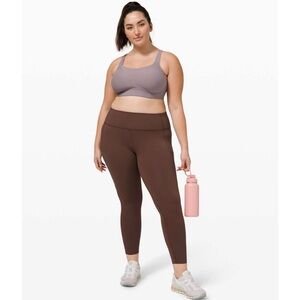 Lululemon Fast and Free 25" Tight in Brown Earth